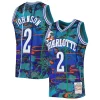Classico Versatile Larry Johnson Charlotte Hornets 1992/93 Hardwood Classics Lunar New Year Swingman Jersey Teal