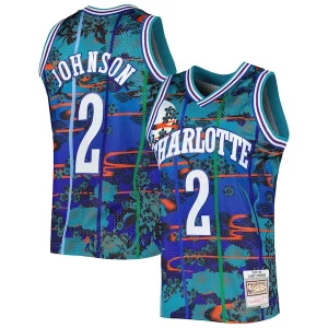Classico Versatile Larry Johnson Charlotte Hornets 1992/93 Hardwood Classics Lunar New Year Swingman Jersey Teal
