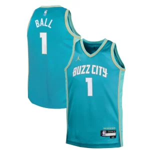 Eccezionale Fascinante LaMelo Ball Charlotte Hornets Jordan Brand Youth Swingman Replica Jersey City Edition Teal