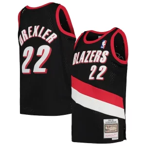 Prestigioso Clyde Drexler Portland Trail Blazers Youth 1991/92 Hardwood Classics Swingman Jersey Black