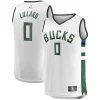 Attraente Bellissimo Damian Lillard Milwaukee Bucks Youth Fast Break Player Jersey Association Edition White