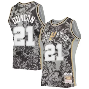 Delizioso Tim Duncan San Antonio Spurs Hardwood Classics 1998/99 Lunar New Year Swingman Jersey Black