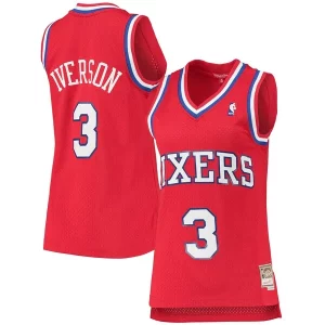Stupendo Allen Iverson Philadelphia 76ers Women's 2002/03 Hardwood Classics Swingman Jersey Red