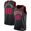 Lussuoso Chicago Bulls Jordan Brand Swingman Custom Jersey Statement Edition Black
