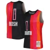 Classico Cool Chris Bosh Miami Heat Hardwood Classics 2011/12 Split Swingman Jersey Black/Red