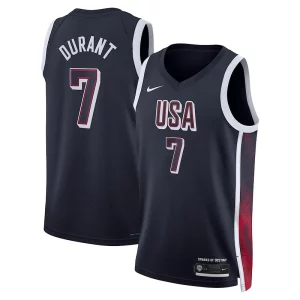 Raffinato Pratico Kevin Durant USA #7 Nike 2024 Swingman Player Jersey Navy