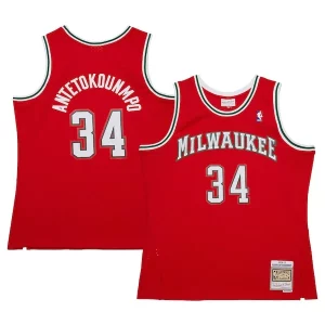 Stupendo Prestigioso Giannis Antetokounmpo Milwaukee Bucks 2014/15 Hardwood Classics Swingman Jersey Red