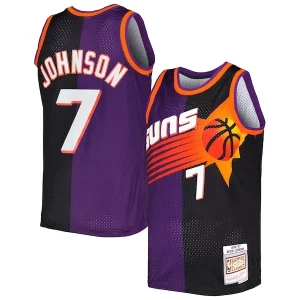Trendy Kevin Johnson Phoenix Suns Hardwood Classics 1996/97 Split Swingman Jersey Purple/Black