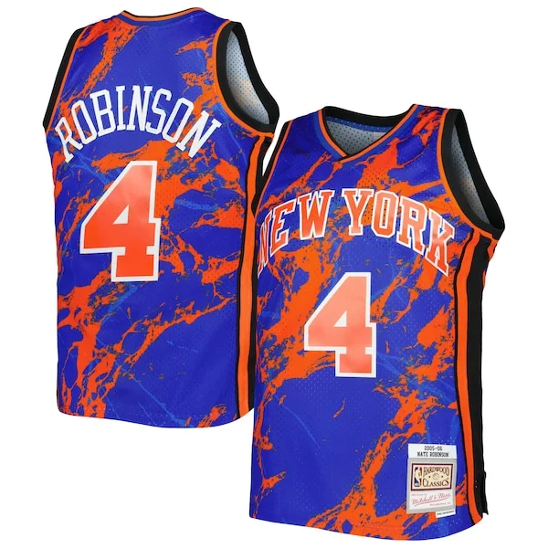 Delizioso Splendido Stupendo Nate Robinson New York Knicks 2005/06 Hardwood Classics Marble Swingman Jersey Blue