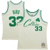 Accattivante Attraente Fantastico Larry Bird Boston Celtics Chainstitch Swingman Jersey Cream