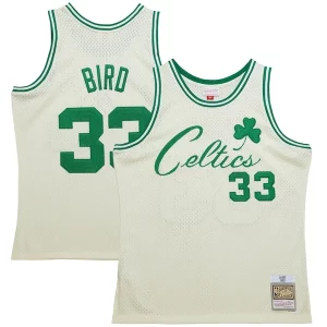 Accattivante Attraente Fantastico Larry Bird Boston Celtics Chainstitch Swingman Jersey Cream
