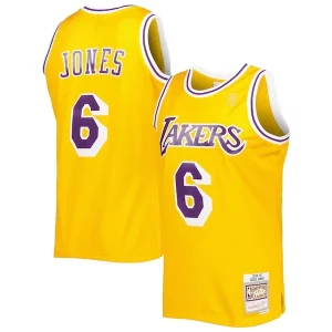 Lussuoso Eddie Jones Los Angeles Lakers 1996/97 Hardwood Classics Swingman Jersey Gold