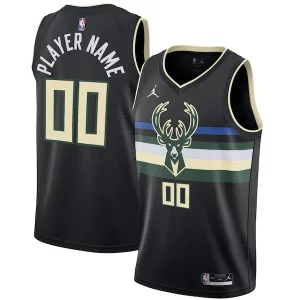 Carino Meraviglioso Stupendo Milwaukee Bucks Jordan Brand Swingman Custom Jersey Statement Edition Black