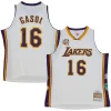 Pratico Moderno Pau Gasol Los Angeles Lakers Unisex Hall of Fame Class of 2023 Throwback Swingman Jersey White
