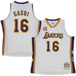 Pratico Moderno Pau Gasol Los Angeles Lakers Unisex Hall of Fame Class of 2023 Throwback Swingman Jersey White