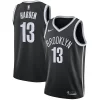 Pratico Incantevole Fantastico James Harden Brooklyn Nets Nike 2020/21 Swingman Jersey Black Icon Edition