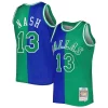 Moderno Fantastico Steve Nash Dallas Mavericks Hardwood Classics 1998/99 Split Swingman Jersey Blue/Green