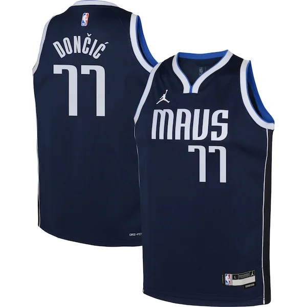 Incantevole Luka Doncic Dallas Mavericks Jordan Brand Youth Swingman Jersey Statement Edition Navy