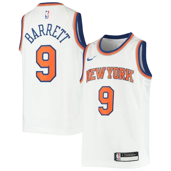 Eccezionale Resistente RJ Barrett New York Knicks Nike Youth Swingman Jersey Association Edition White
