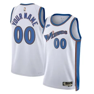 Sofisticato Elegante Washington Wizards Nike Unisex 2022/23 Custom Swingman Jersey Classic Edition White