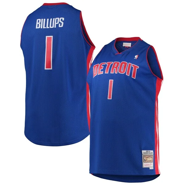 Elegante Cool Chauncey Billups Detroit Pistons 2003/04 Big & Tall Hardwood Classics Swingman Jersey Blue
