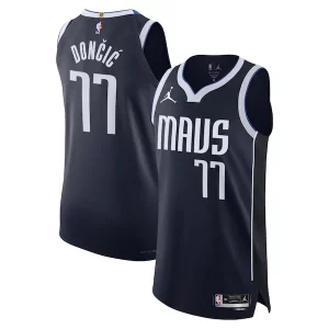 Attraente Sofisticato Luka Dončić Dallas Mavericks Jordan Brand Authentic Player Jersey Statement Edition Navy