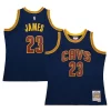 Attraente LeBron James Cleveland Cavaliers 2015/16 Hardwood Classics Swingman Jersey Navy