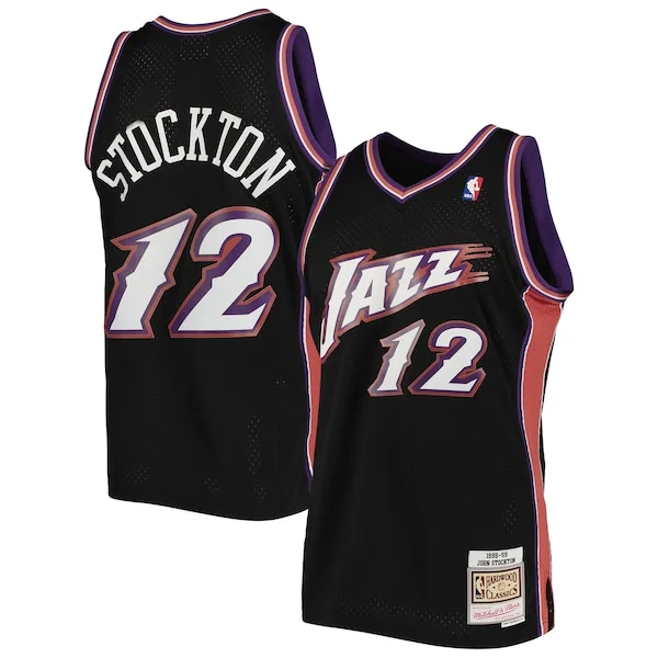 Bellissimo Fascinante Delizioso John Stockton Utah Jazz 1998/99 Hardwood Classics Swingman Jersey Black