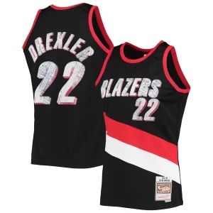 Carino Lussuoso Classico Clyde Drexler Portland Trail Blazers 1991/92 Hardwood Classics NBA 75th Anniversary Diamond Swingman Jersey Black