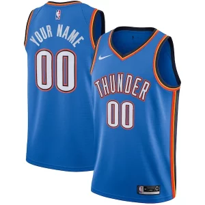 Ottimo Carino Elegante Oklahoma City Thunder Nike Custom Swingman Jersey Icon Edition Blue