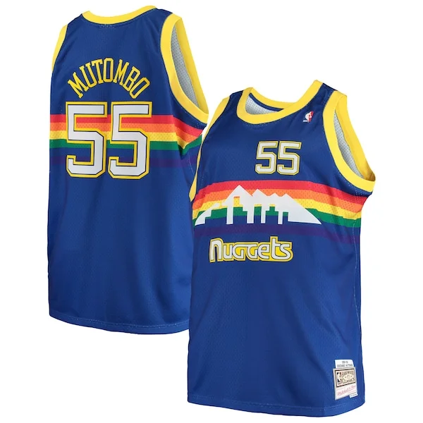 Delizioso Dikembe Mutombo Denver Nuggets 1991/92 Big & Tall Hardwood Classics Swingman Jersey Royal