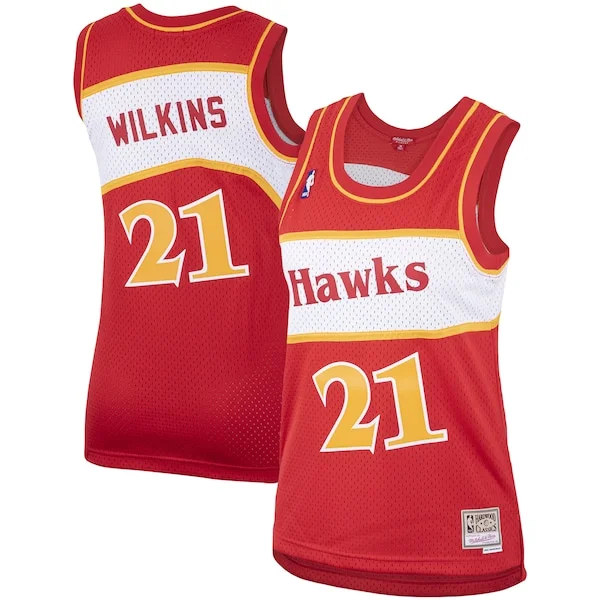 Duraturo Dominique Wilkins Atlanta Hawks Women's Hardwood Classics Swingman Jersey Red