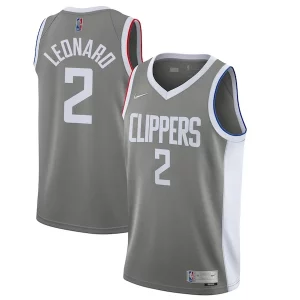 Meraviglioso Kawhi Leonard LA Clippers Nike 2020/21 Swingman Player Jersey Gray Earned Edition