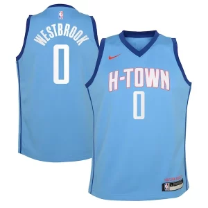 Stupendo Resistente Prestigioso Russell Westbrook Houston Rockets Nike Youth 2020/21 Swingman Jersey Blue City Edition