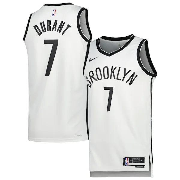 Comodo Kevin Durant Brooklyn Nets Nike Unisex Swingman Jersey Association Edition White/Black