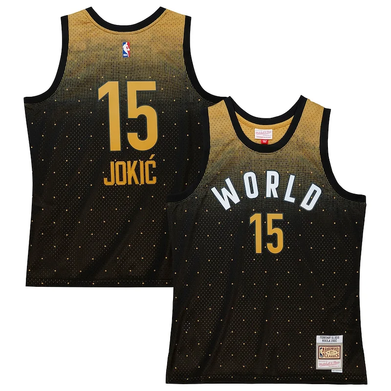 Fantastico Nikola Jokic Team World 2016 Hardwood Classics Rising Stars Swingman Jersey Black