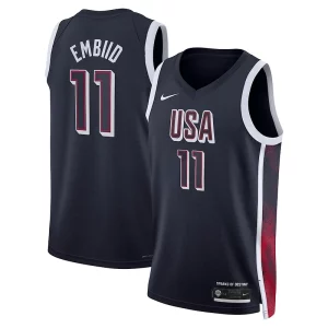 Incantevole Joel Embiid Unisex Nike Men's USA Basketball 2024 Swingman Player Jersey Navy