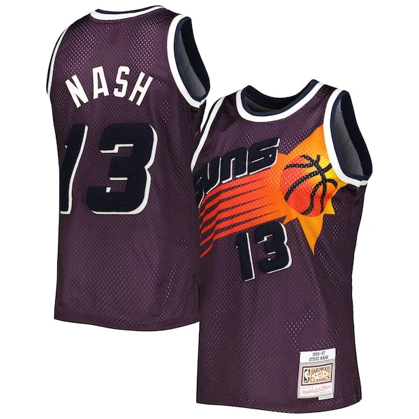 Stupendo Steve Nash Phoenix Suns 1996/97 Hardwood Classics Off Court Swingman Jersey Purple