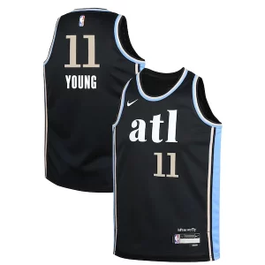 Elegante Resistente Cool Trae Young Atlanta Hawks Nike Youth Swingman Replica Jersey City Edition Black