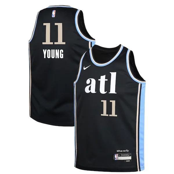 Elegante Resistente Cool Trae Young Atlanta Hawks Nike Youth Swingman Replica Jersey City Edition Black