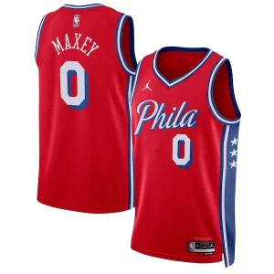 Moderno Ottimo Tyrese Maxey Philadelphia 76ers Jordan Brand Unisex Swingman Jersey Statement Edition Red