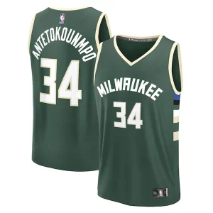 Elegante Duraturo Incantevole Giannis Antetokounmpo Milwaukee Bucks Fast Break Replica Player Jersey Icon Edition Hunter Green