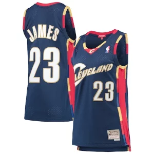 Moderno Classico Carino LeBron James Cleveland Cavaliers Women's Hardwood Classics Swingman Jersey Navy