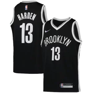 Prestigioso James Harden Brooklyn Nets Nike Youth 2021/22 Diamond Swingman Jersey Icon Edition Black