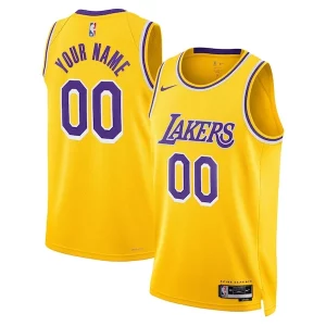 Versatile Los Angeles Lakers Nike Unisex Swingman Custom Jersey Gold Icon Edition