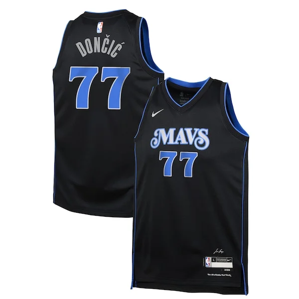 Incantevole Luka Dončić Dallas Mavericks Nike Youth Swingman Replica Jersey City Edition Black