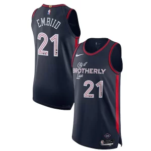 Resistente Nike Joel Embiid Philadelphia 76ers Authentic Jersey City Edition Navy