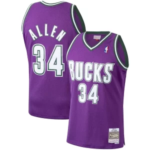 Stupendo Meraviglioso Ray Allen Milwaukee Bucks 2000/01 Hardwood Classics Swingman Jersey Purple
