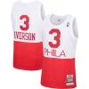 Cool Classico Allen Iverson Philadelphia 76ers 2003/04 Hardwood Classics Authentic Jersey White/Black/Red