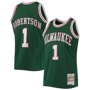 Meraviglioso Splendido Robusto Oscar Robertson Milwaukee Bucks 1996/97 Hardwood Classics NBA 75th Anniversary Diamond Swingman Jersey Green